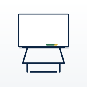 WHITE BOARD 90 X 120CM W/STAND
